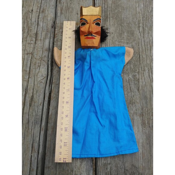 Vintage Carved Wood Duke Hand Puppet, Collectable German Folk Art - Picture 10 of 10